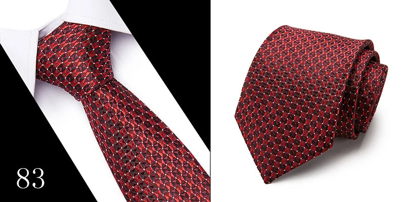 Handgefertigte blau-rot gestreifte Punktekrawatte für Männer