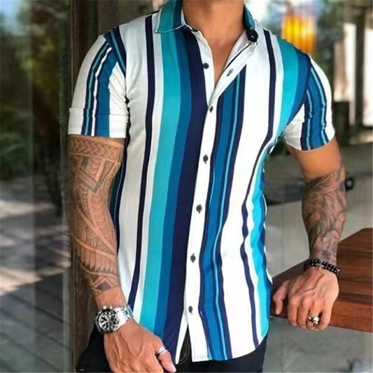 Chemise décontractée à rayures FGKKS Slim Fit