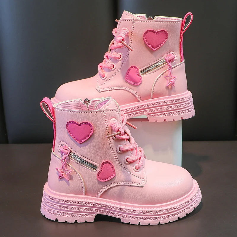 Bottes en caoutchouc roses pour filles