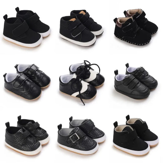PU Leathers Rubber Sole Baby Shoes