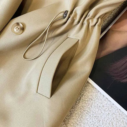 Mittellange Trenchjacke im koreanischen Stil für alle