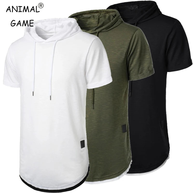 Kurzärmliges Kapuzensweatshirt für Herren