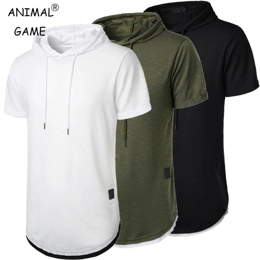 Short Sleeve Hooded Sweatshirt for Men