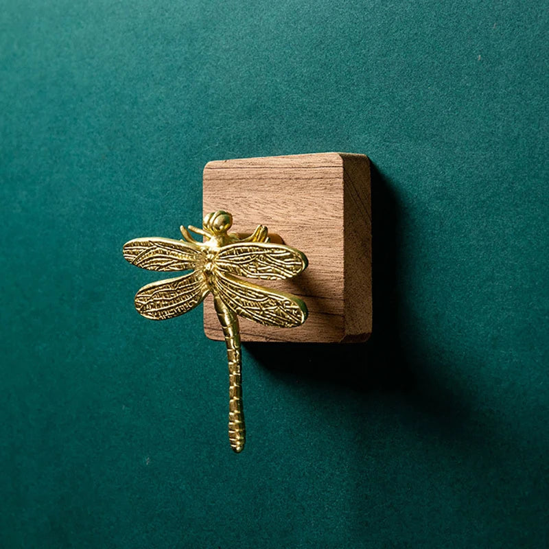 Retro Brass Dragonfly Drawer Pull Knobs