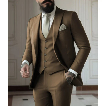 Light Green 3-Piece Suit for Weddings and Business