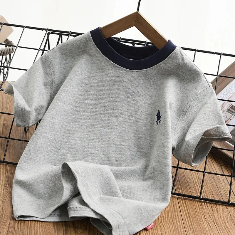 Kurzarm-Basisshirt für Mädchen und Jungen für Kinder