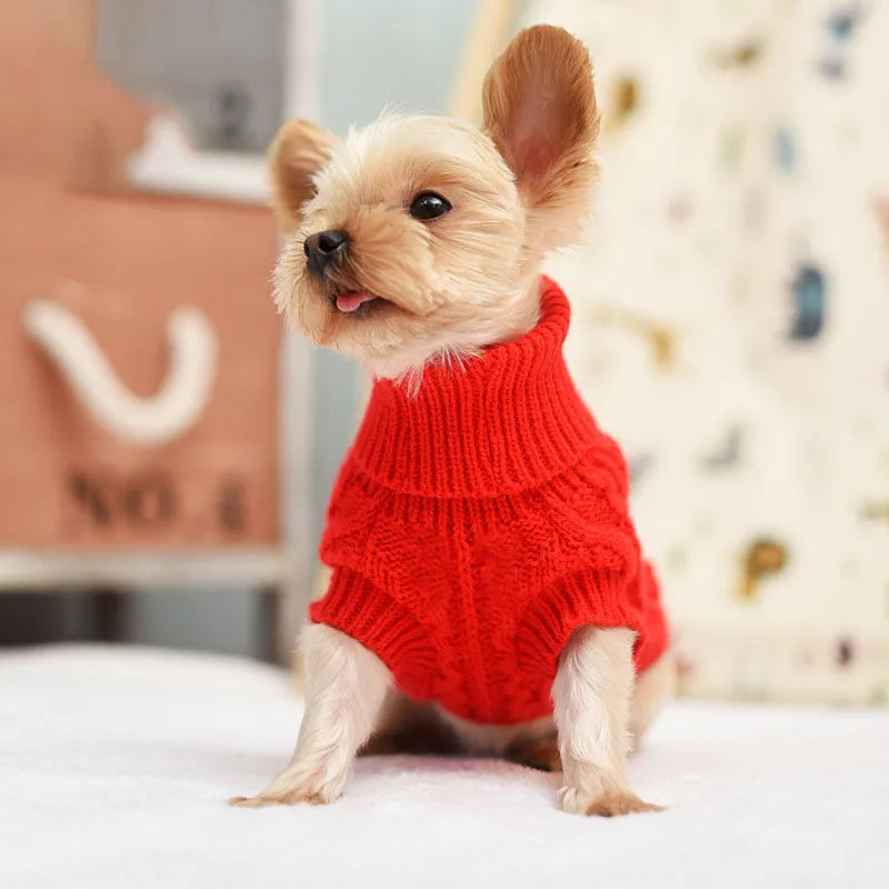 Knitted Winter Dog Sweater