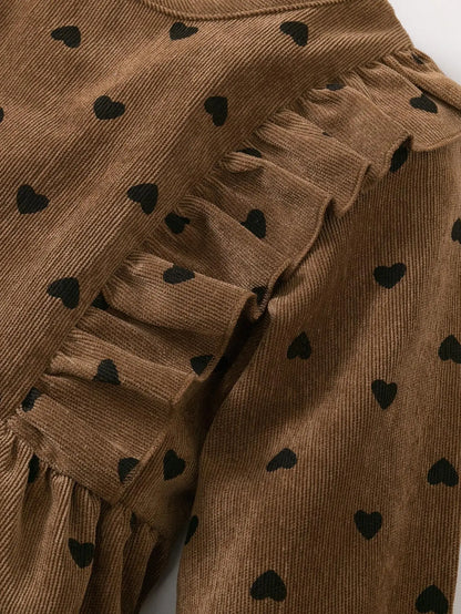 Langärmliges Vintage-Spitzenkleid für Mädchen