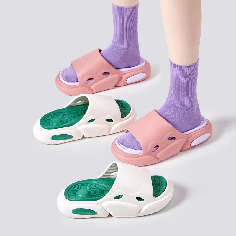 KIDMI Women's Platform Flat Slippers