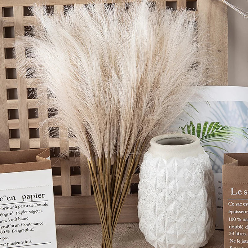 Fausse plante d'herbe de pampa moelleuse Boho Decor