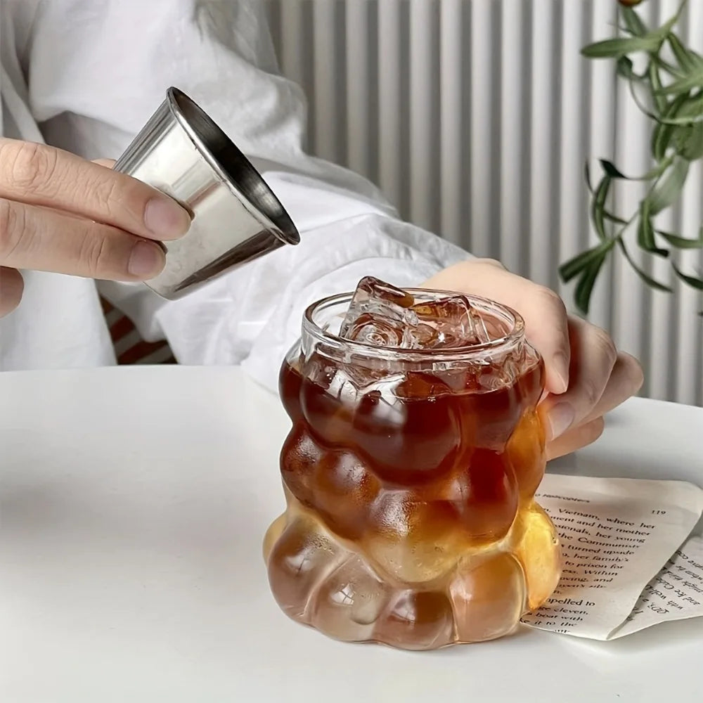 Tasse à café en verre raisins de 350 ml – élégante et fonctionnelle.