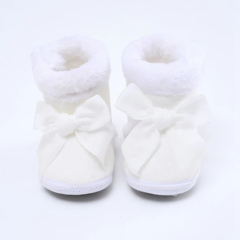 Baby Bowknot Warm Snow Boots for Girls