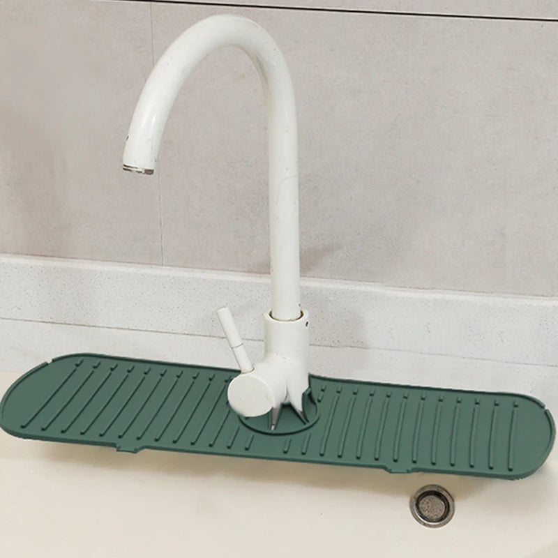 Silicone Kitchen Faucet Splash Pad and Sponge Drain Rack