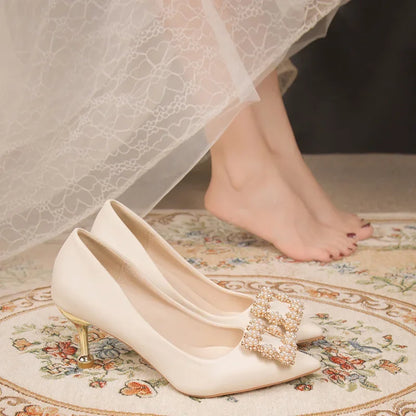 Women's Thin High Heeled Wedding Shoes