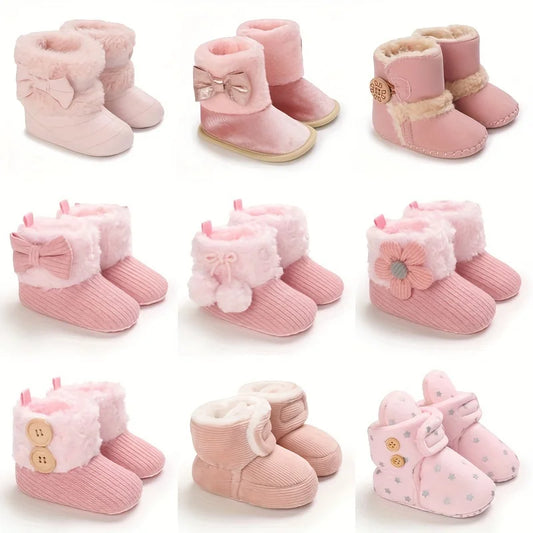 Pink Winter Snow Boots for Baby Girls