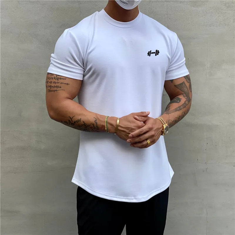 Herren Bodybuilding Fitness Kurzarm-T-Shirt aus Baumwolle