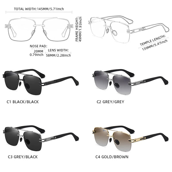 half frame sunglasses stylish polarized UV400