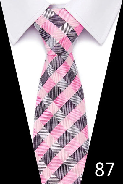 Handgefertigte blau-rot gestreifte Punktekrawatte für Männer