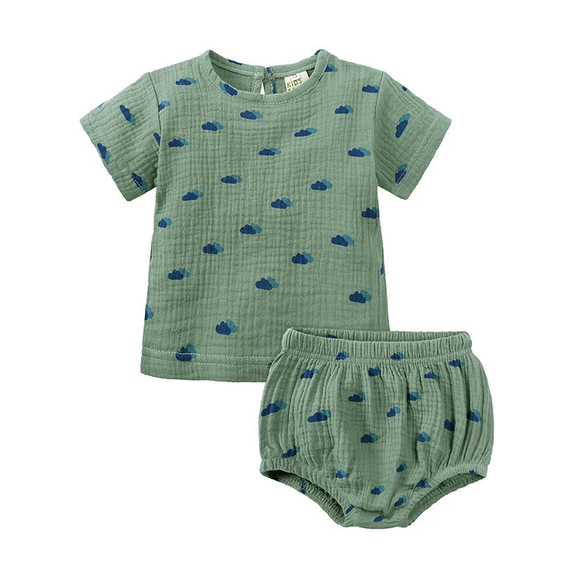 Freizeit-Set aus T-Shirt und Shorts mit Print für Kinder