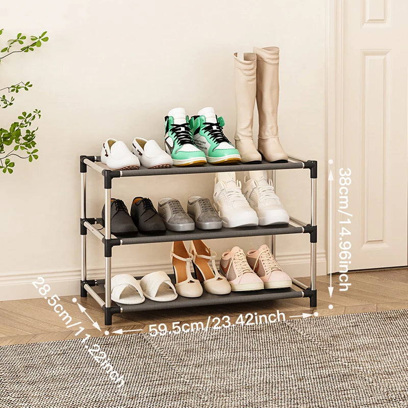 Metal Footwear Organizer Stand  - Space-saving Living Room Shelf