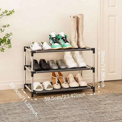 Metal Footwear Organizer Stand  - Space-saving Living Room Shelf