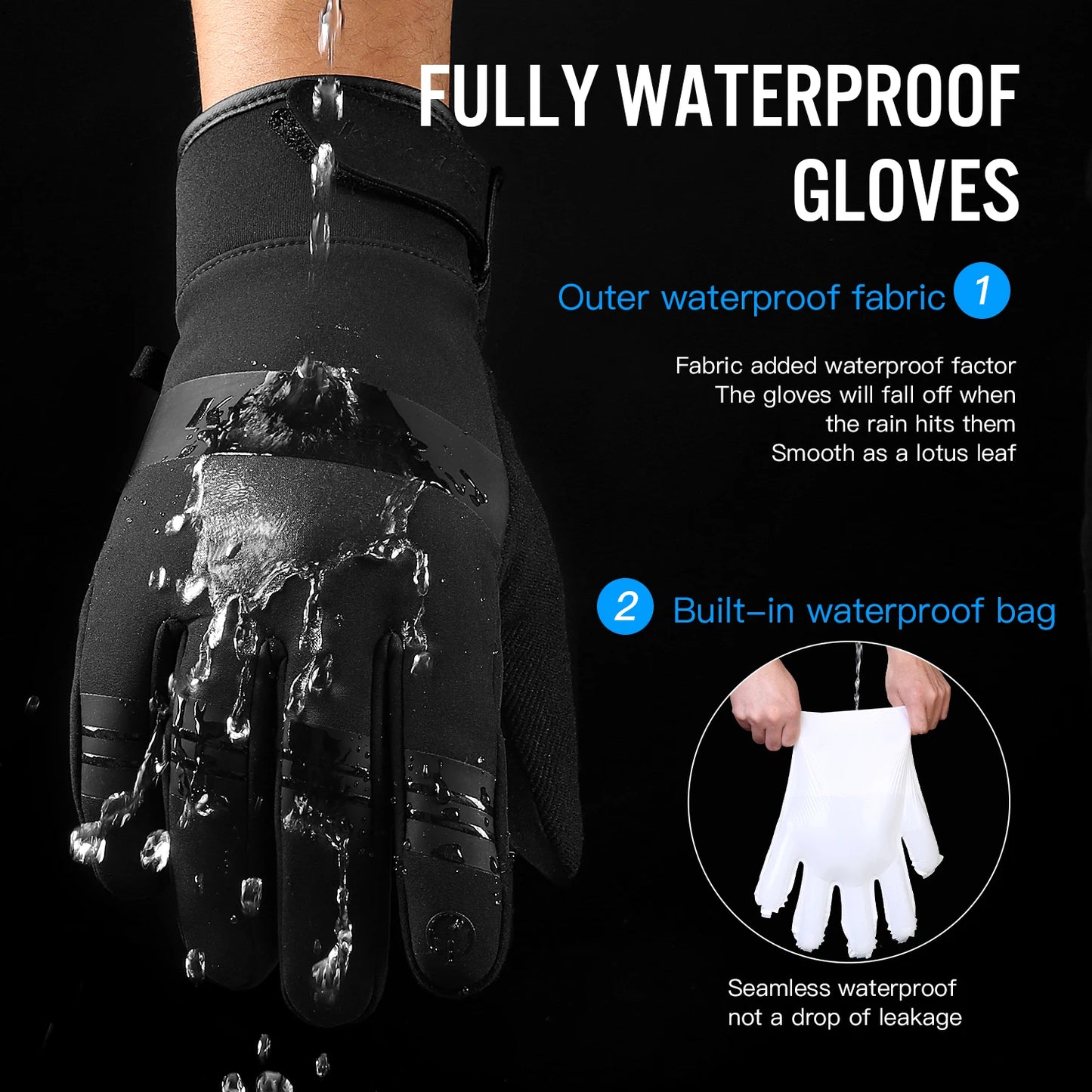 3M Thinsulate Waterproof Winter Cycling Gloves