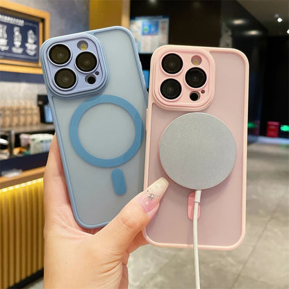 Transparente magnetische Magsafe-Hülle für kabelloses Laden