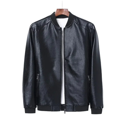 Autumn Men’s Black PU Leather Biker Jacket