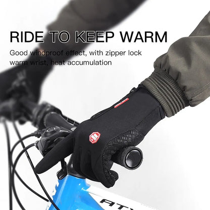 Herbst &amp; Winter Warme Thermo-Fahrradhandschuhe – Outdoor-Sport