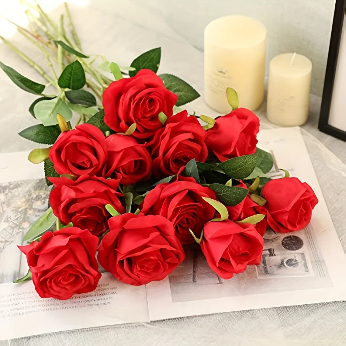 Realistic Artificial Roses for Weddings & Home Decor