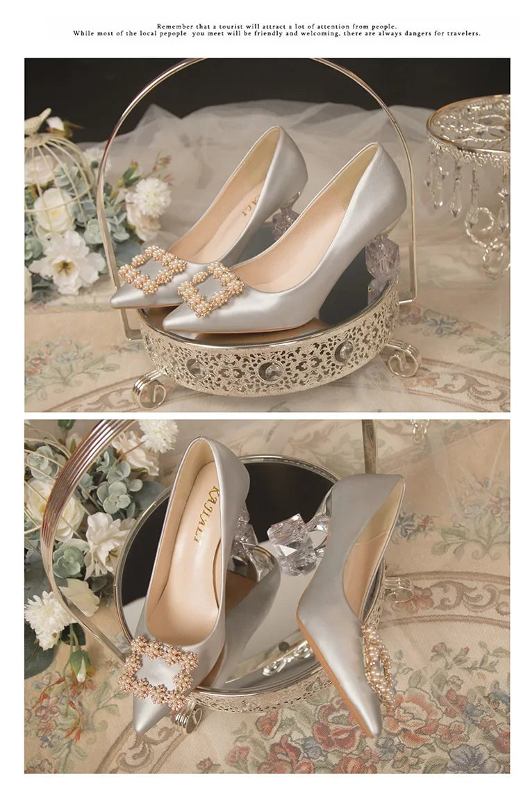Women's Thin High Heeled Wedding Shoes