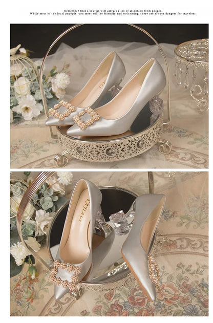 Women's Thin High Heeled Wedding Shoes