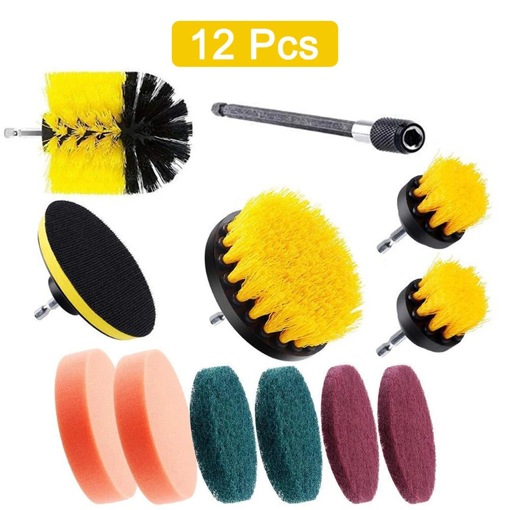 4-Piece Electric Drill Brush Kit for Household Cleaning