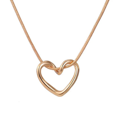 Hollow Love Heart Clavicle Chain Necklace