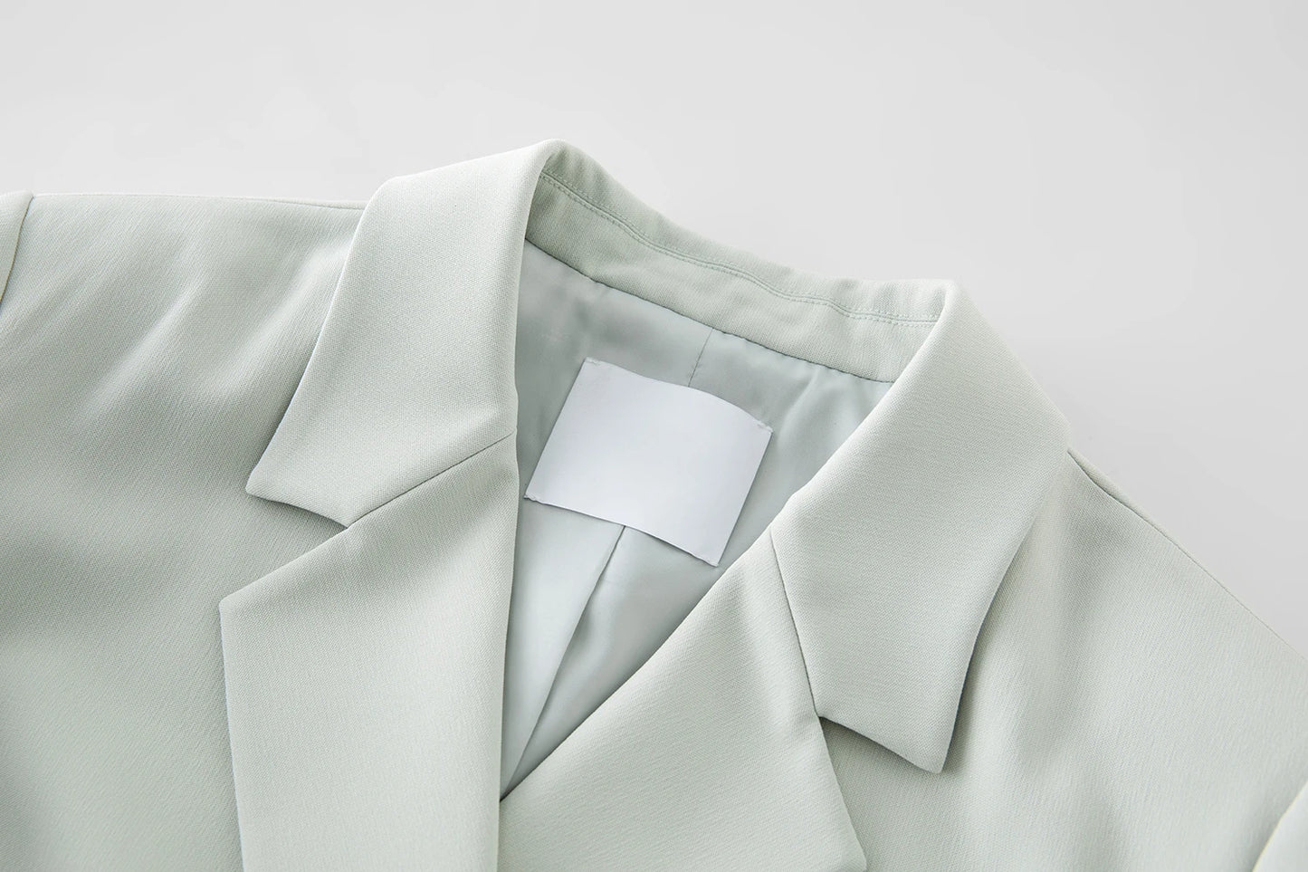 Amii Minimalism Spring Office Lady Blazer mit Spitzen-Tanktop mit V-Ausschnitt