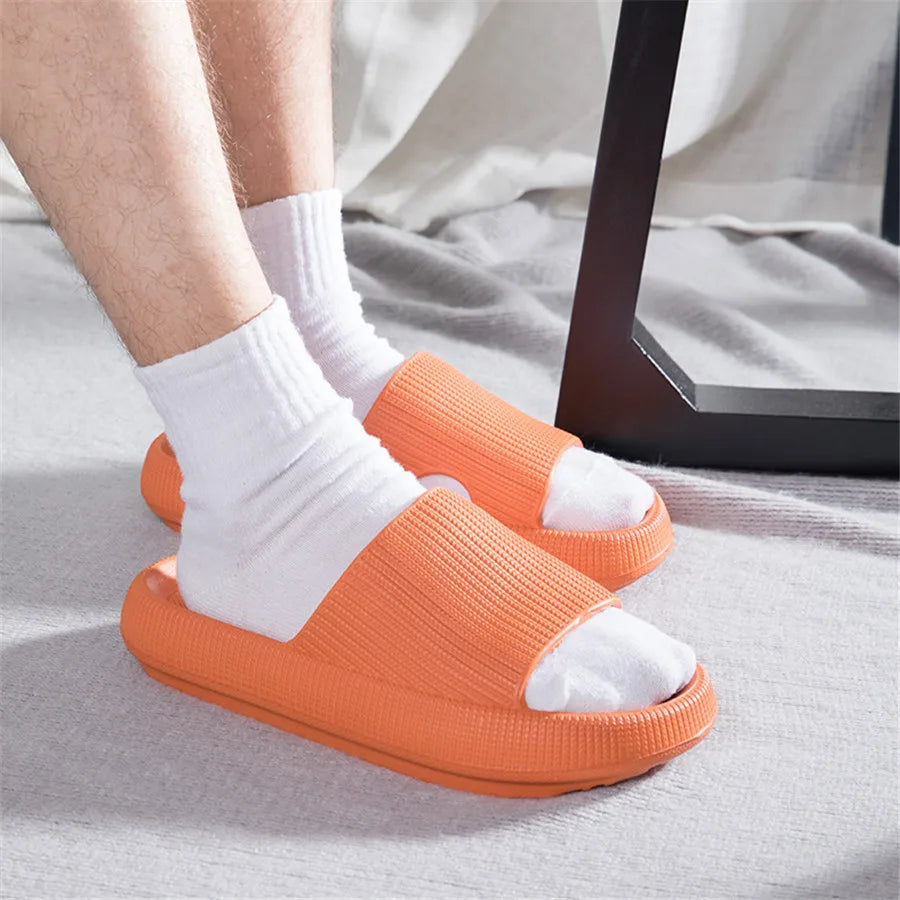 Women’s Cloud Cushion Non-Slip Bathroom Slippers