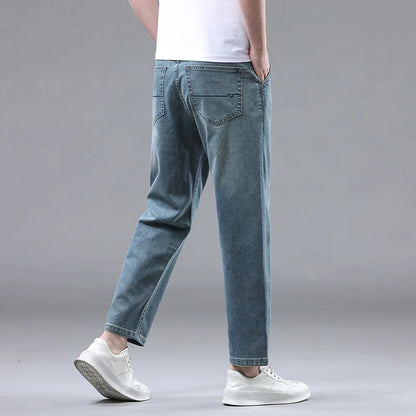 Plus Size Vintage Denim Ankle-Length Harem Pants