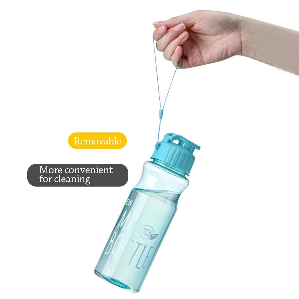 650 ml transparente, auslaufsichere Shaker-Sportwasserflasche