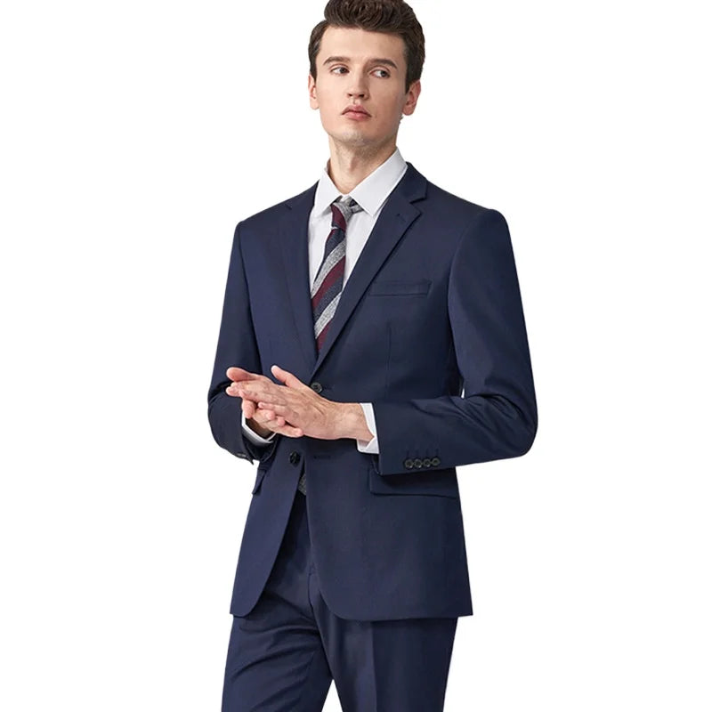 Slim-Fit-Anzug aus Blazer und Hose für Herren im englischen Stil