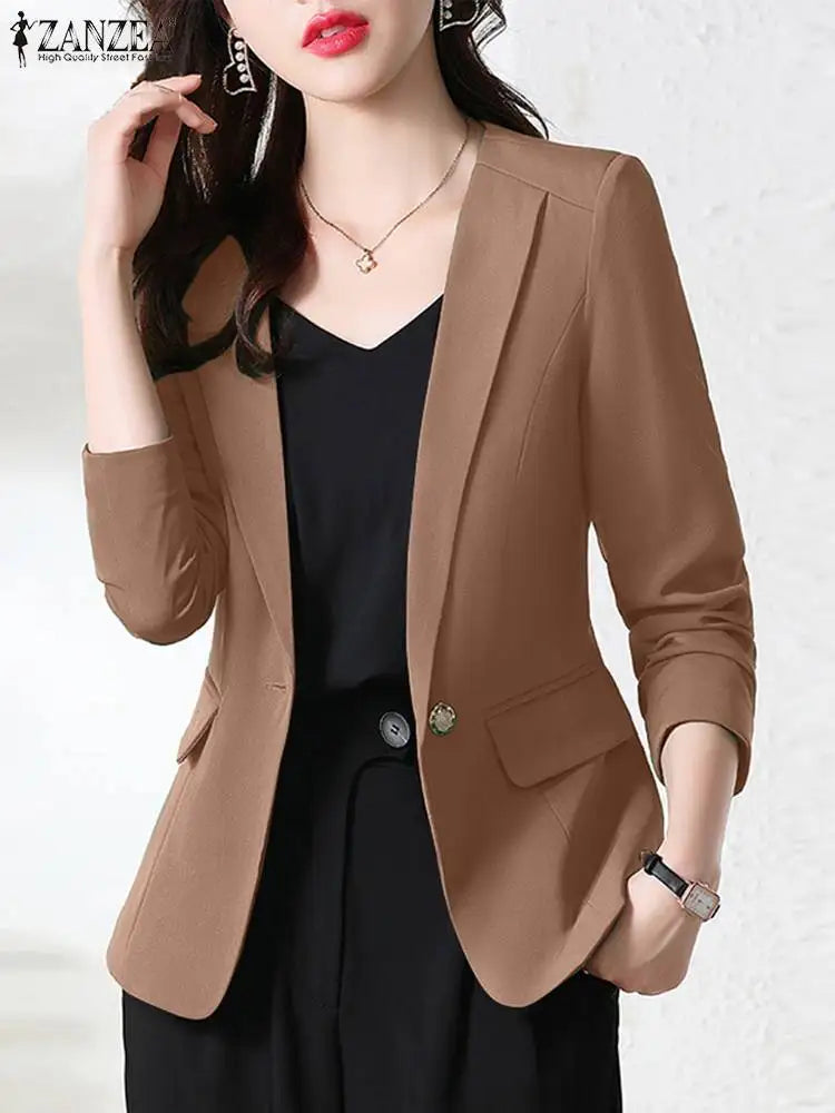 Elegant Summer Blazer Suits for Office Ladies by ZANZEA