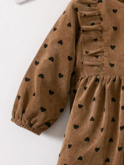 Langärmliges Vintage-Spitzenkleid für Mädchen