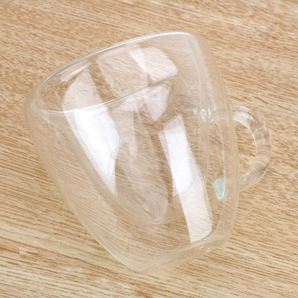 Heart-shaped Double Wall Glass Mug