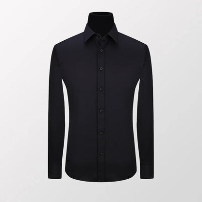 Einfarbiges Businesshemd aus Baumwolle 5XL-6XL