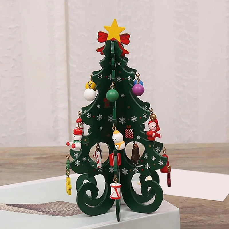 Handgefertigter 3D-Christbaumschmuck aus Holz