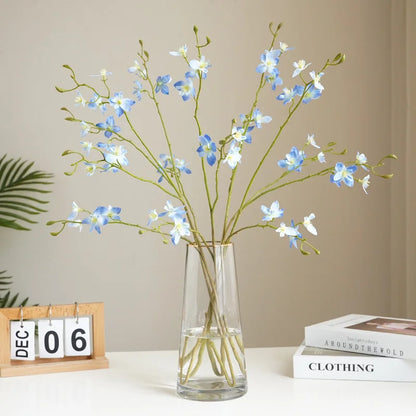 6Pcs 3-Fork Hyacinth Artificial Silk Flowers
