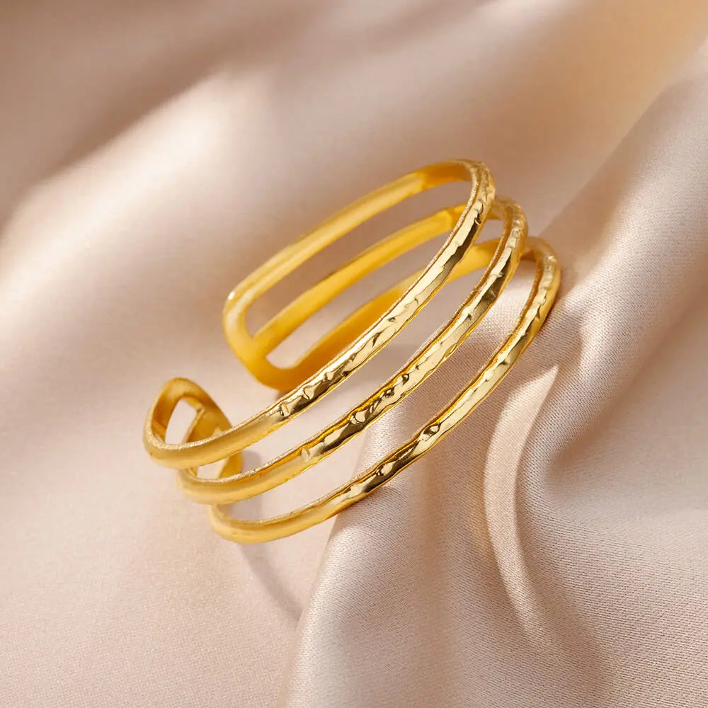 Gold-Plated Stainless Steel Bracelet for Women