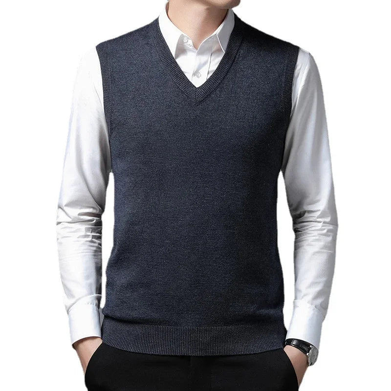 New Men's Business Casual Knit Vest