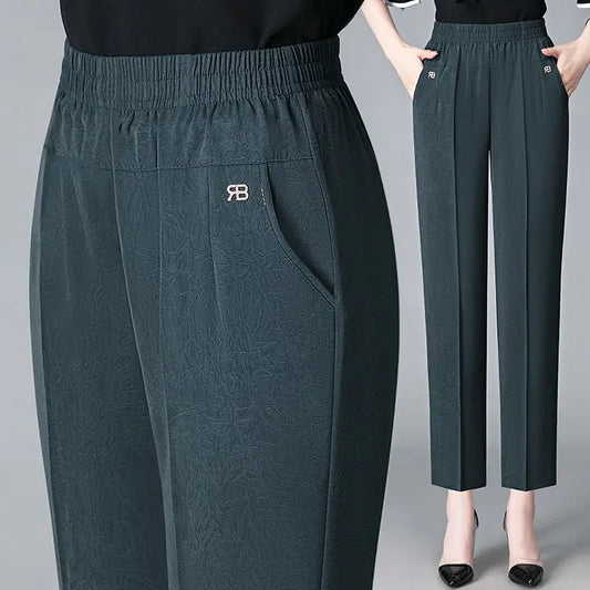 Vintage Loose Straight Cropped Trousers for Women