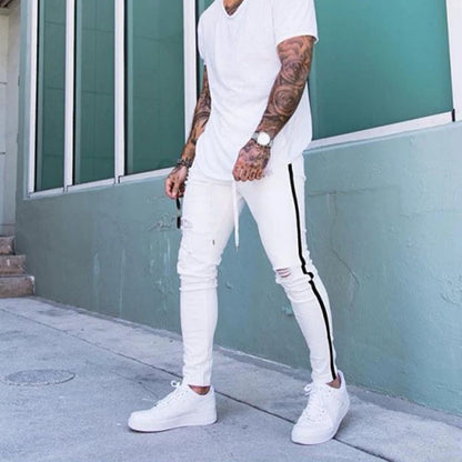 Jean skinny déchiré au genou pour homme