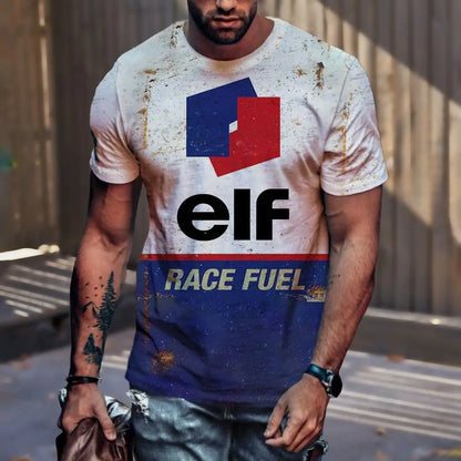 Retro Motorcycle Racing 3D Print Tee